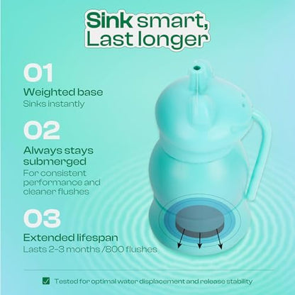 6 Pack Toilet Tank Cleaner Bottles, Bowl Freshener & Odor Control