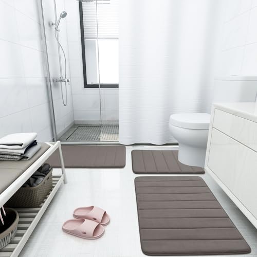 Buganda Memory Foam Bath Mat 24 x 16, Ultra Soft Absorbent Bathroom Rugs