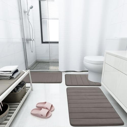 Buganda Memory Foam Bath Mat 30 x 20, Ultra Soft Absorbent Bathroom Rugs