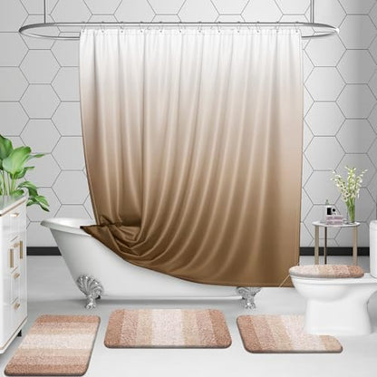 OLANLY Luxury Toilet Rugs U-Shaped 24x20, Soft Absorbent Microfiber Mat