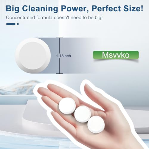 Msvvko Toilet Bowl Cleaner Tablets with Bleach 12 PACK Powerful Formula to Eliminate Limescale & Rust