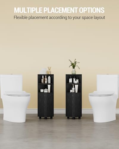 Hzuaneri Corner Cabinet, Small Bathroom Corner Cabinet with Doors