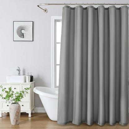 eachope Waterproof Fabric Shower Curtain Liner,72x72 Inch Grey,1 Pack
