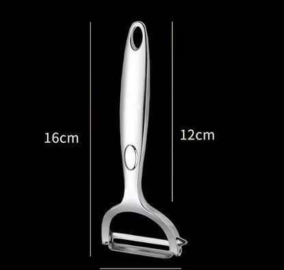 Stainless Steel Garlic Smash, Press Rocker Mincer/ Crusher/ Chopper with Peeler and Scraper Brush