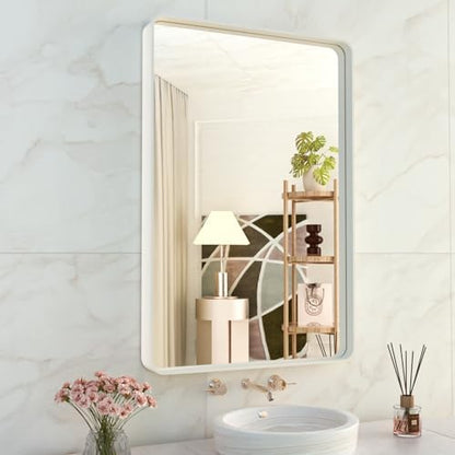 WEER White Bathroom Vanity Mirror 24x36 Inch