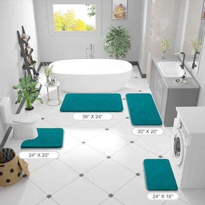 OLANLY Bathroom Rugs 30x20, Extra Soft Absorbent Chenille Bath Rugs
