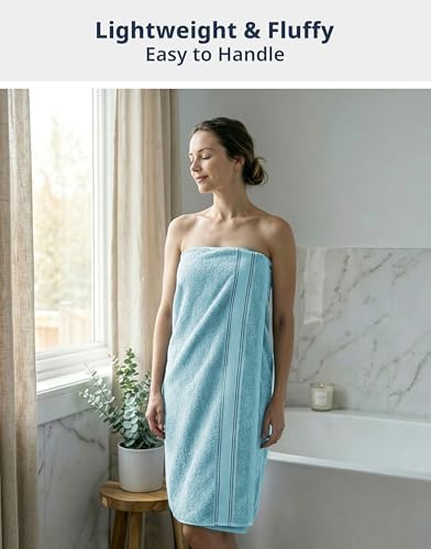 LANE LINEN Bath Towel Set 100% Cotton 18 Piece Soft Absorbent - Blue