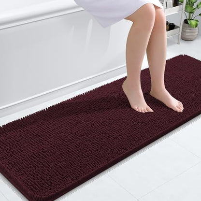 OLANLY Bathroom Runner Rugs 59x20, Extra Soft Absorbent Chenille Bath Rugs