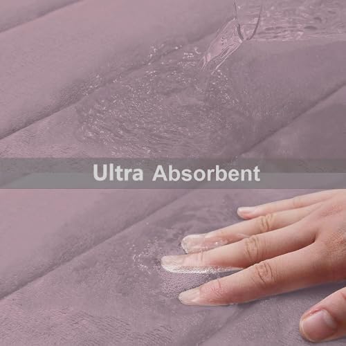 Buganda Memory Foam U-Shaped Toilet Rugs 24 x 20, Absorbent Bathroom mat