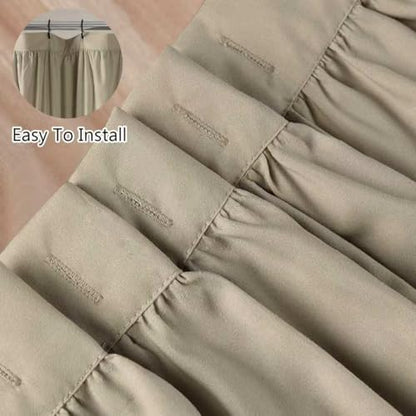 Homechoice Decor Taupe Ruffle Shower Curtain 72" W x 72" H