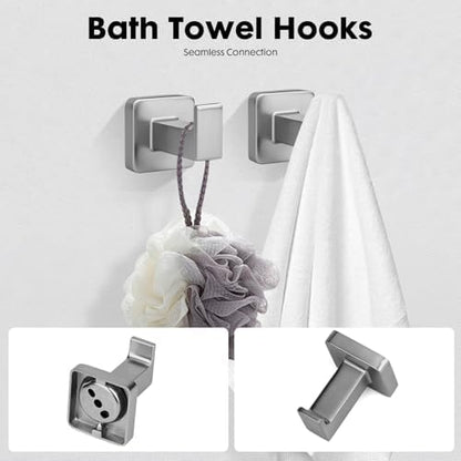 5 Piece Bathroom Hardware Accessories Set Brushed Nickel,24 Inch Towel Bar Set,Towel Rack Set,Bathroom Towel Holder Set