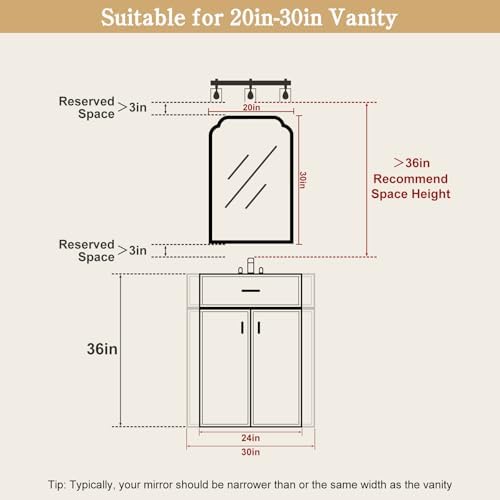 WallBeyond Wood Bathroom Mirrors for Wall Mounted, 20" x 30" Rustic Wood Frame Wall Mirrors Decorative for Living Room or Bedroom Vanity Mirror (Walnut)