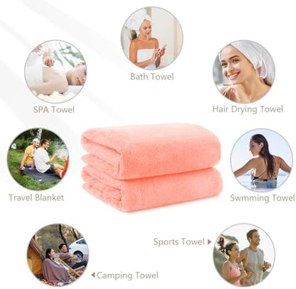 Orighty Bath Towels, Soft Feel Bath Towel, 4 Pack (27'' x 54'')