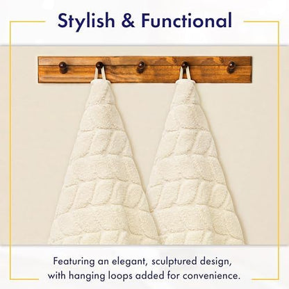 Alusa Home Ultra Soft & Stylish 700 GSM Luxury Bath Sheets | Pack of 2 | Extra Large 35x70 Inches | 100% Zero-Twist, Long-Staple Cotton | Remarkably Absorbent (Papyrus)