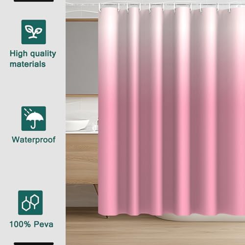 Shower Curtain Liner, 100% Waterproof Peva Shower Curtains with 3 Duty Heavy Bottom Magnets and 12 Rust Proof Grommets, 72x72 Weighted Shower Liner for Shower Stall, Bathtubs