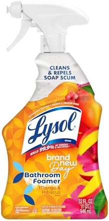 LYSOL Foaming Bathroom Cleaner & Disinfectant Spray, Mango Scent, 32 oz