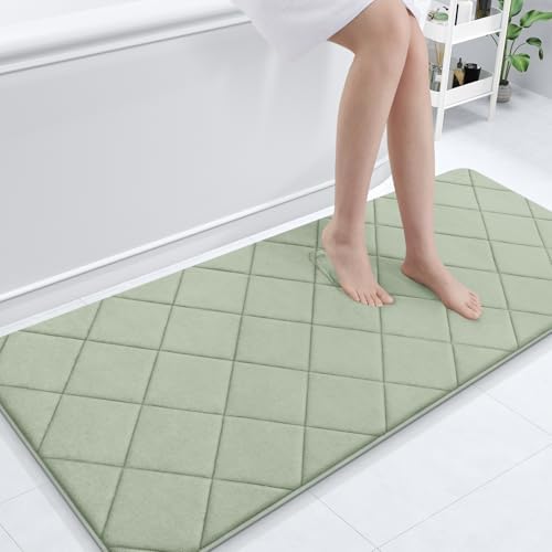 OLANLY Memory Foam Bath Mat 59x24, Ultra Soft and Absorbent Bathroom Rugs