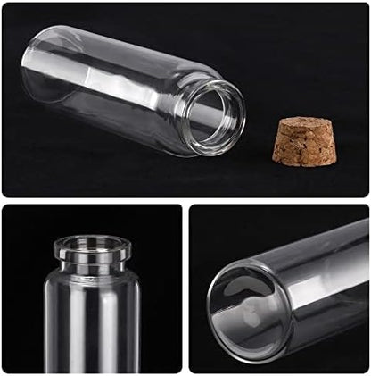 TOBWOLF 12PCS 50ml / 1.7oz Glass Spice Bottles, Silica Glass Seasoning Jars with Cork, Empty Spice Containers Seasoning Bottles, Small Spice Containers Organizer for Home Kitchen, Outdoor Camping, BBQ