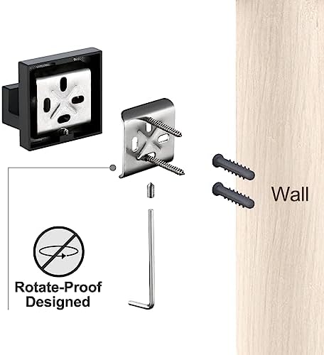 BAGNOLUX Matte Black Bathroom Accessories Set 4 Pieces, Bathroom Towel Holder Set Stainless Steel, Black Towel Bar Towel Racks for Bathroom Wall Mounted, Square Bathroom Hardware Set Heavy Duty