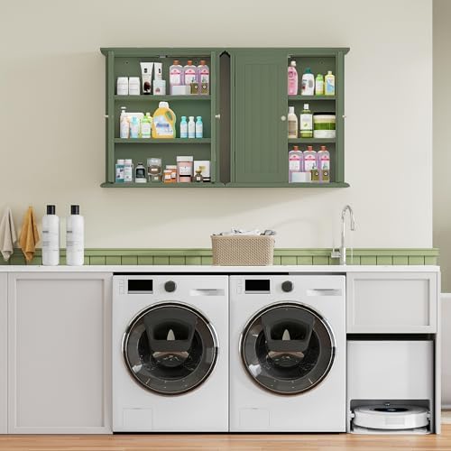 ChooChoo Bathroom Wall Cabinet with 2 Doors, Over The Toilet