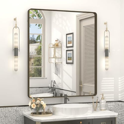 30x36 Inch Bronze Framed Bathroom Mirror