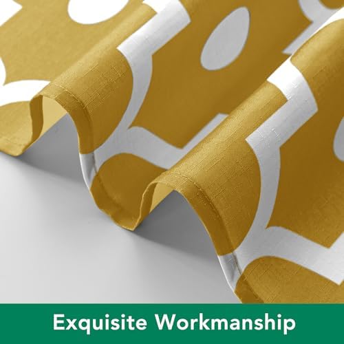 Fabric Modern Shower Curtain-Gold and White Shower Curtains for Bathroom