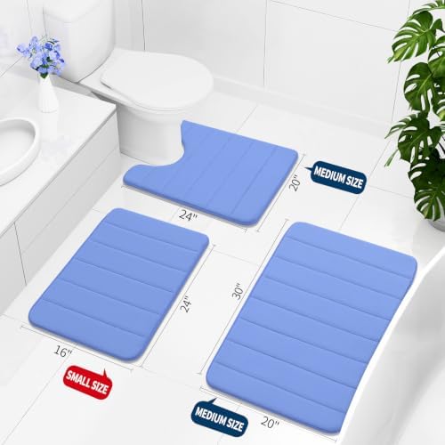 Buganda Memory Foam Bath Mat 30 x 20, Ultra Soft Absorbent Bathroom Rugs