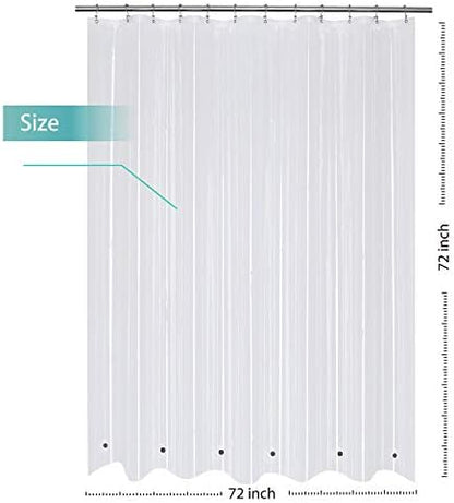 Mrs Awesome Shower Curtain Liner Heavy Duty with 6 Magnets Clear