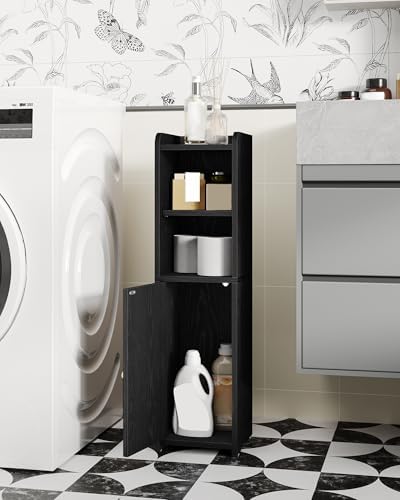 Hzuaneri Bathroom Storage Cabinet, Narrow Toilet Paper Cabinets with Doors