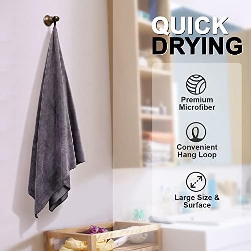 Orighty Bath Towels, Soft Feel Bath Towel, 2 Pack (27'' x 54'')