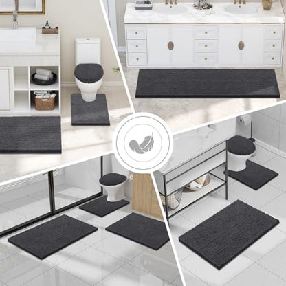 Smiry Bathroom Rugs 96X24, Luxury Chenille Extra Soft Absorbent Bath Mat