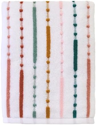 SKL Home Modesto Stripe Bath Towel, Premium 100% Cotton, Multi
