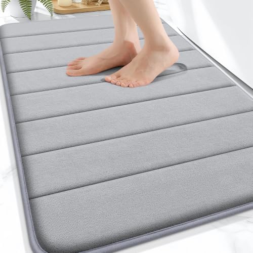 OLANLY Memory Foam Bath Mat 30x20, Super Soft and Absorbent Bathroom Rugs