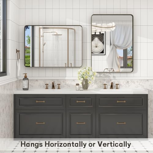 24x32 Inch Bronze Framed Bathroom Mirror