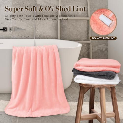 Orighty Bath Towels, Soft Feel Bath Towel, 2 Pack (27'' x 54'')