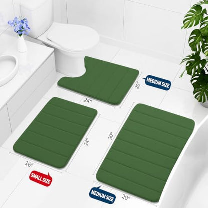 Buganda Memory Foam Bath Mat 47 x 24, Ultra Soft Absorbent Bathroom Rugs