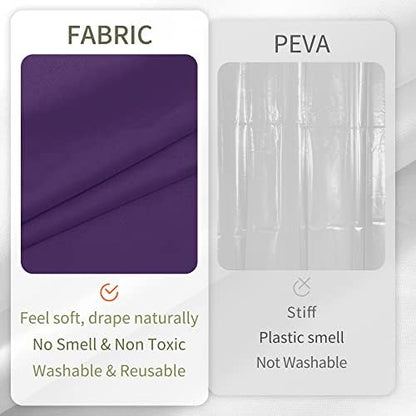 ALYVIA SPRING Waterproof Fabric Shower Curtain or Liner Royal Purple, 72x72