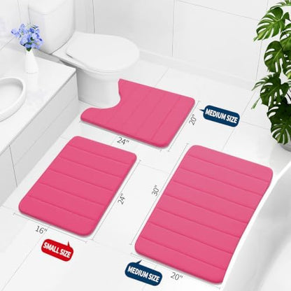 Buganda Memory Foam Bath Mat 59 x 17, Ultra Soft Absorbent Bathroom Rugs