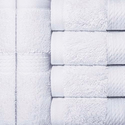 Superior Egyptian Cotton Plush & Absorbent, Face Towel Set of 6, White