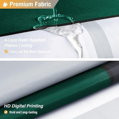 BTTN 72 x 96 Long Geometric Waterproof Fabric Shower Curtain, Emerald Green
