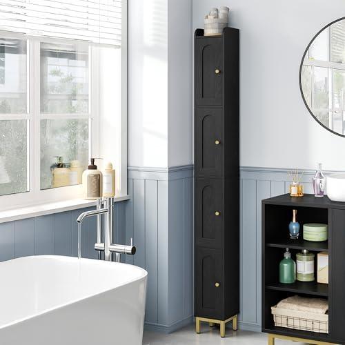 Hzuaneri 4-Tier Narrow Tall Storage Cabinet