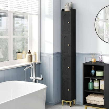 Hzuaneri 4-Tier Narrow Tall Storage Cabinet