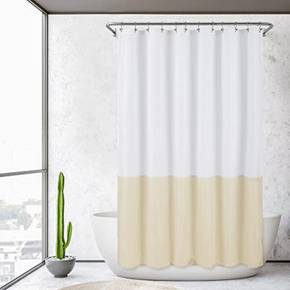 ALYVIA SPRING Waterproof Fabric Shower Curtain or Liner White/Cream, 72x72