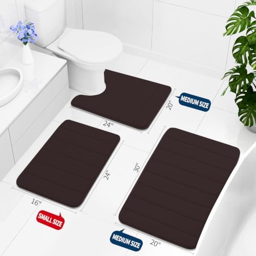 Buganda Memory Foam Bath Mat 40 x 24, Ultra Soft Absorbent Bathroom Rugs