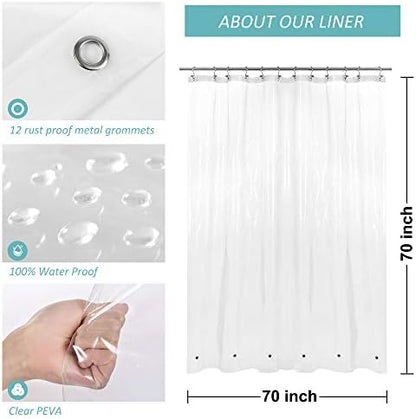 Mrs Awesome 70x70 Shower Curtain Liner Clear