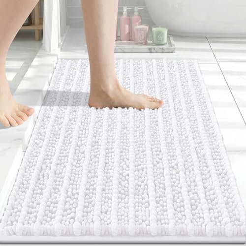 Arotive Bathroom Rugs Mat 30x17, Soft Absorbent Chenille Shaggy Bath Mat