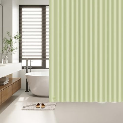 EHZNZIE Sage Shower Curtain Liner 72x72, PEVA Waterproof Bath Curtain, No Chemical Smell, 3 Weighted Magnets, Durable with Rustproof Metal Grommets