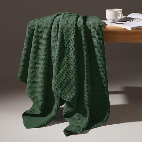 REDKISS 6-Piece Bath Towel Set - 2 Washcloths, 2 Hand Towels, 2 Bath Towels | Ultra-Fiber Coral Fleece, Super Absorbent, No Lint & No Fading | Perfect for Bathroom, Spa, Gym | Family -Olive Green