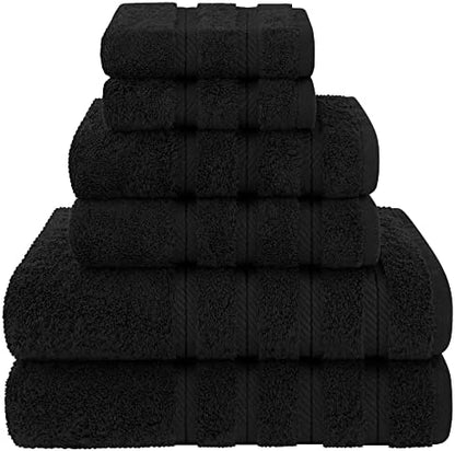 American Soft Linen 100% Cotton Luxury Turkish Towels, 6 Piece Towel Set