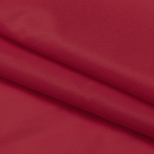 N&Y HOME Fabric Shower Curtain or Liner with Magnets, Red